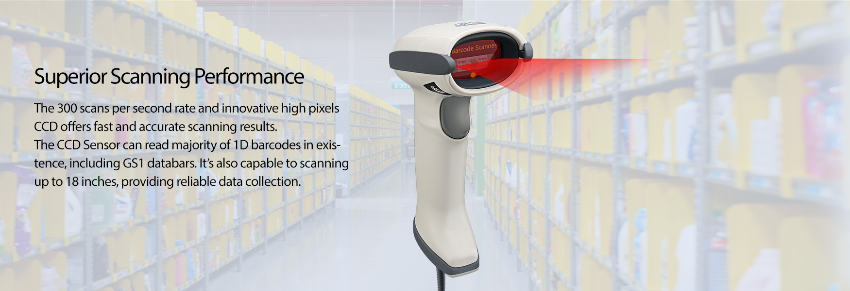 Antimicrobial Handheld CCD Barcode Scanner - Adesso Inc ::: Your 