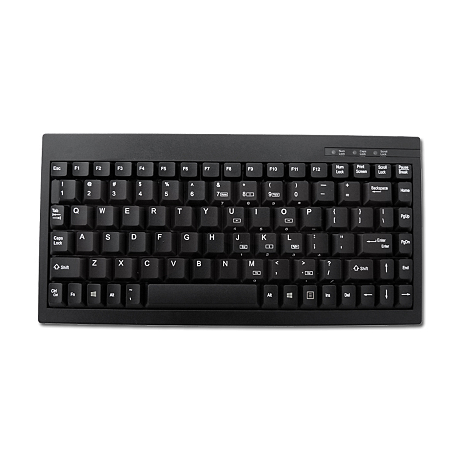 Mini Keyboard with Embedded Numeric Keypad (USB, Black) - Adesso 